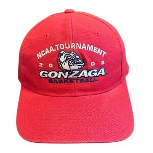 Gonzaga Bulldogs Hat Headmaster 2002 NCAA Tournament Men's OSFA Red Zags Cap